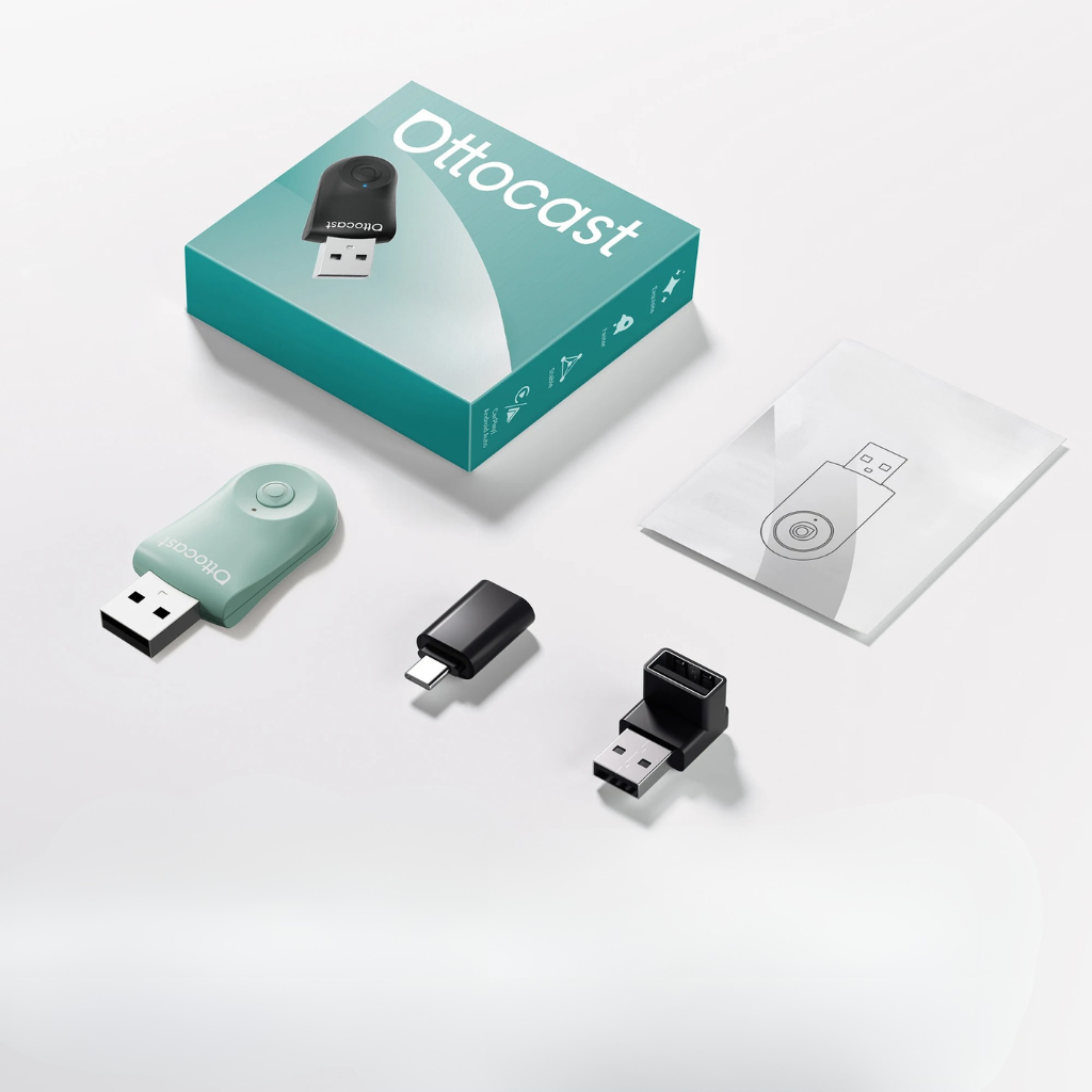 wireless adapter 2-in-1 usb compatible with most aussie cars green