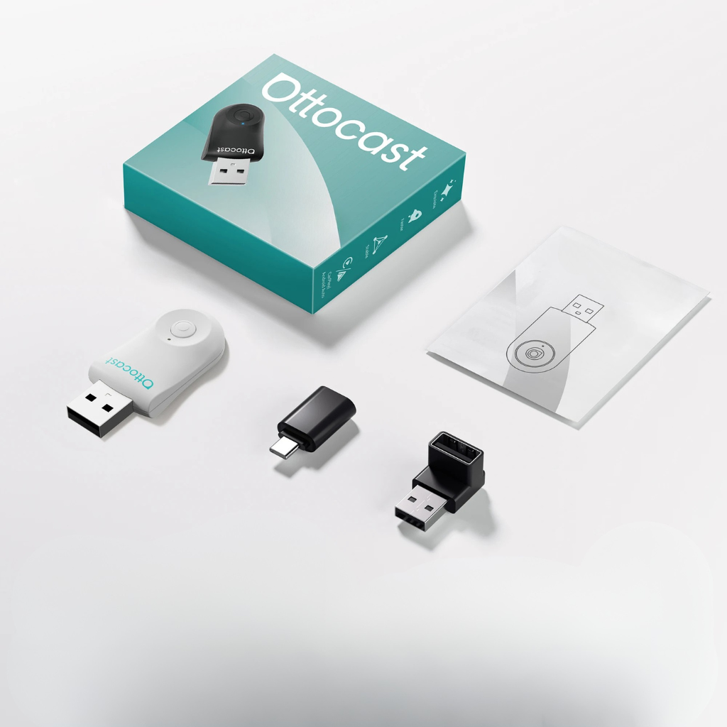 wireless adapter 2-in-1 usb compatible with most aussie cars white