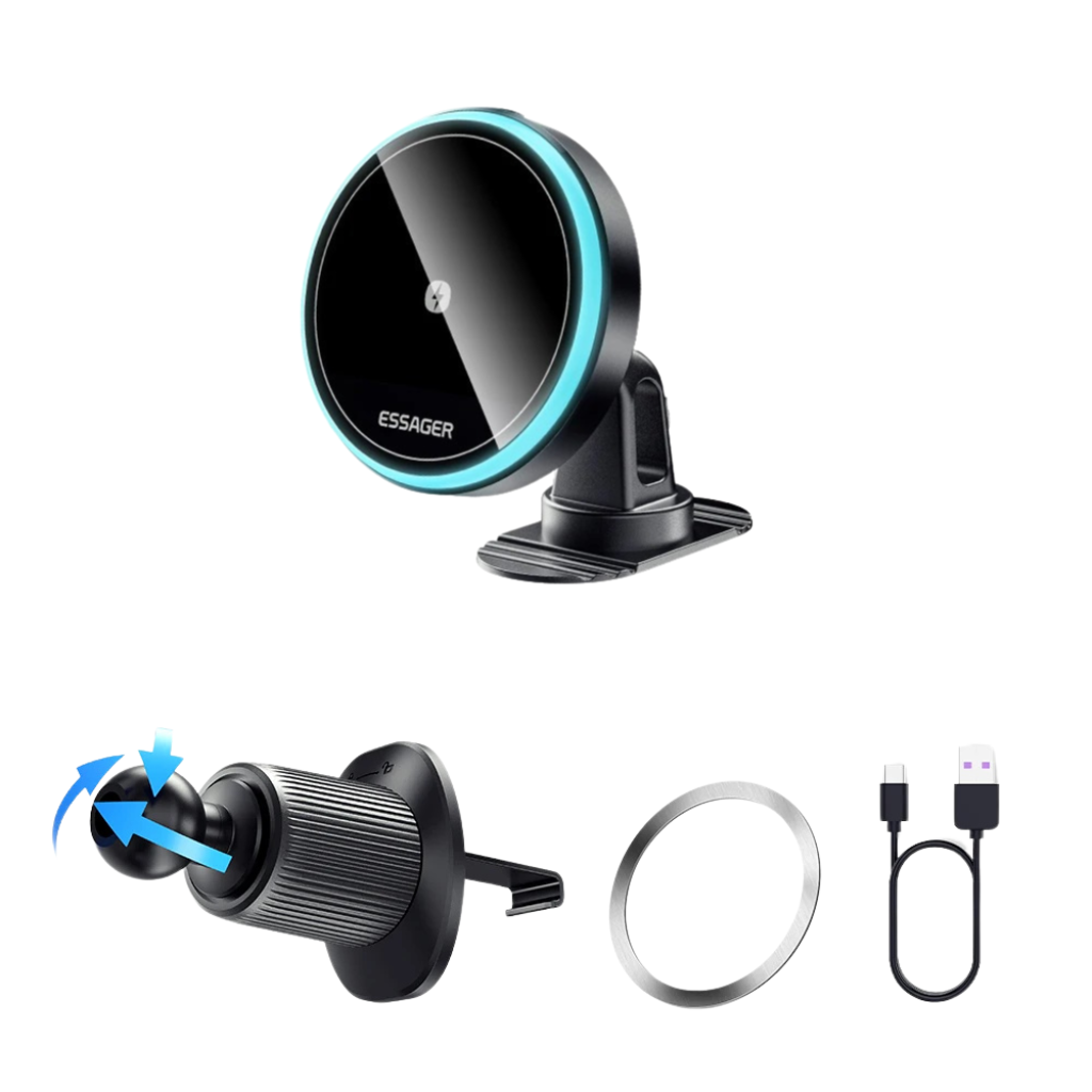 fast and secure magnetic wireless charger combination